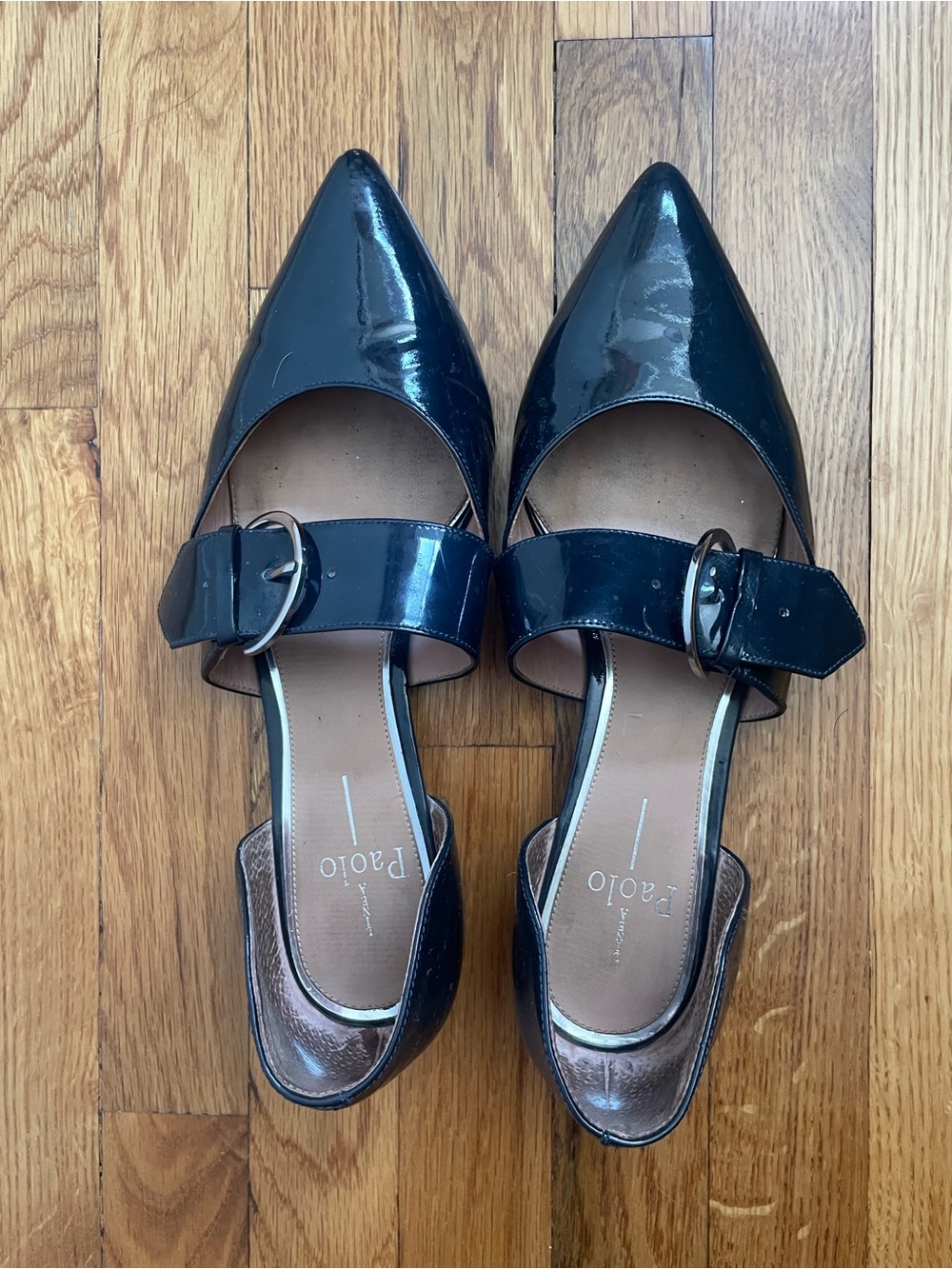 Linea Paolo Navy Patent Flats🥿🥿